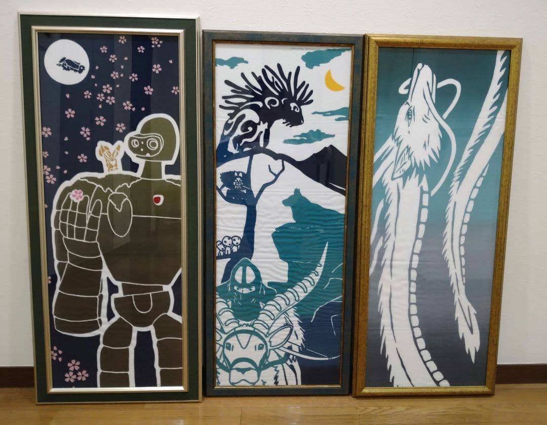 ジブリ手ぬぐい額ぶち