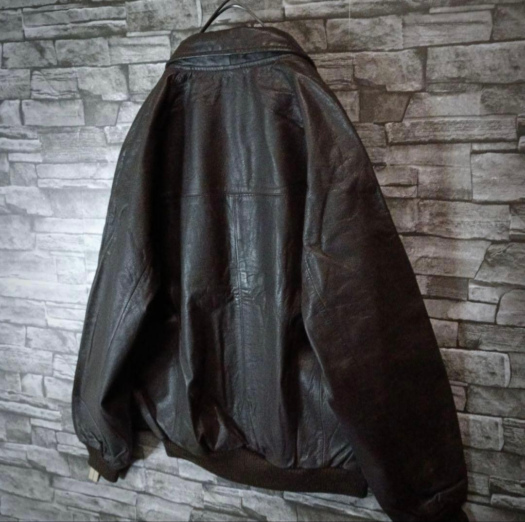 デッドストック★昭和レトロな革ジャン リアルレザージャケット 当時物