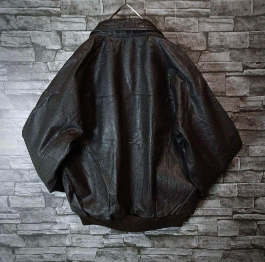 デッドストック★昭和レトロな革ジャン リアルレザージャケット 当時物