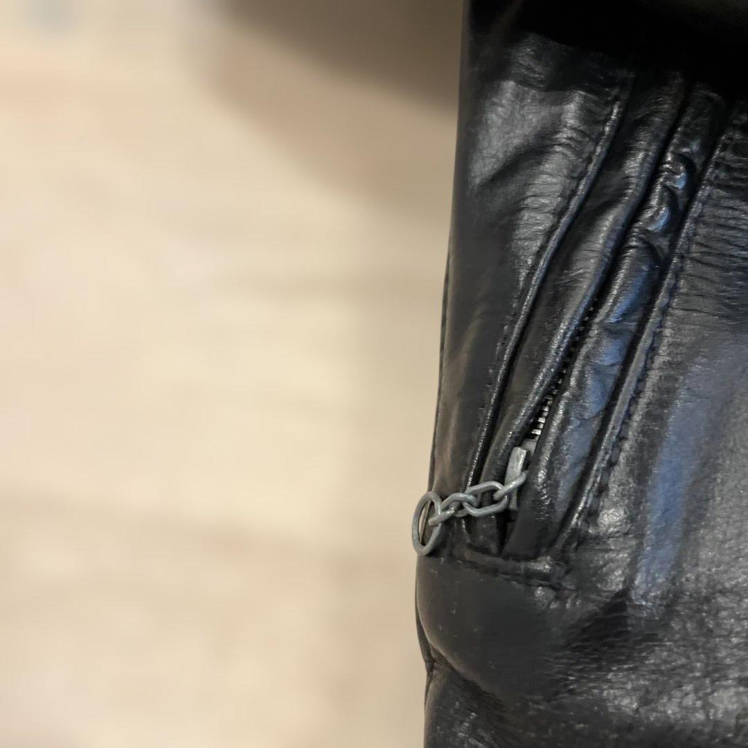 人気定番　Schott　641 立ち襟シングルライダース　３４　ボアライナー付