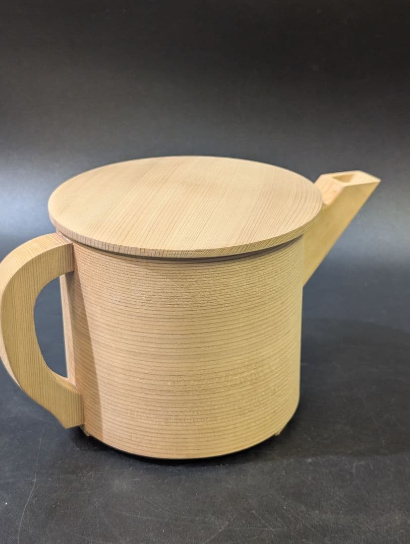 あい 未使用 茶道具 曲水次 水注 曲片口水次 木工芸 紙箱 曲げわっぱ