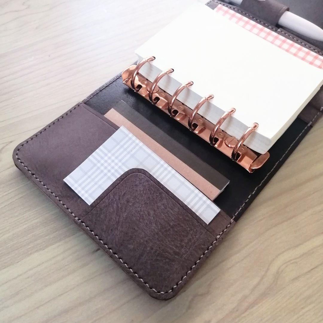 ミニ6 システム手帳 チョコ