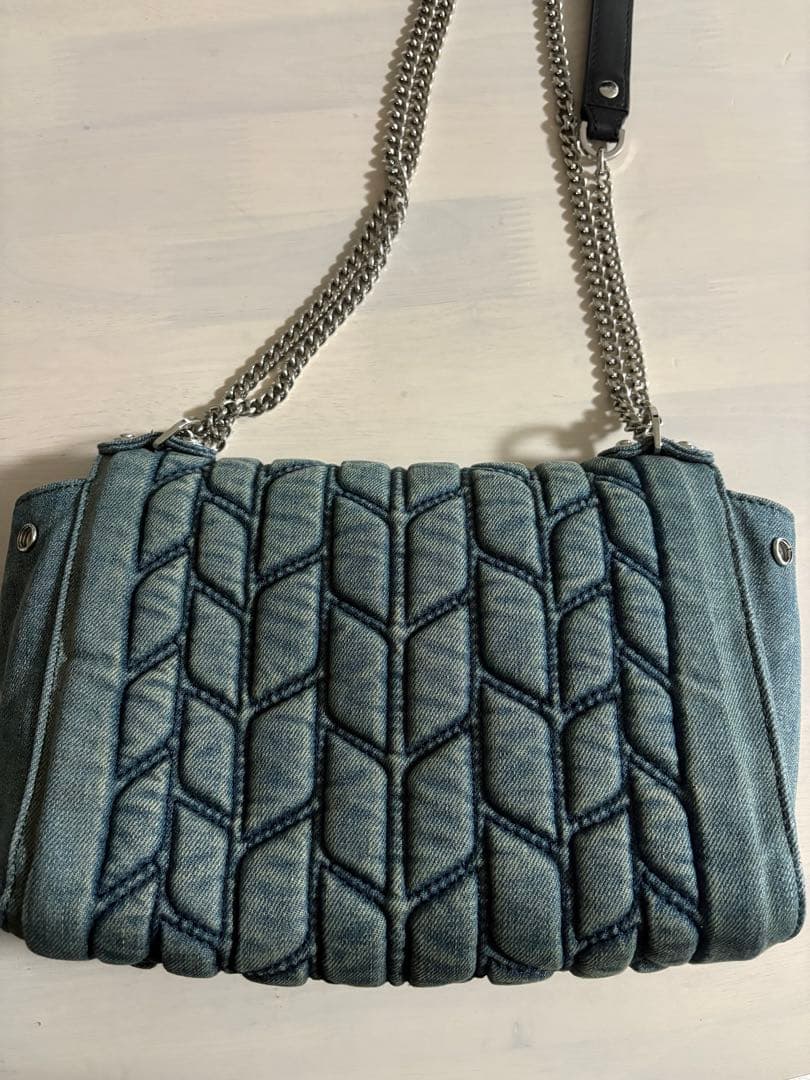 DIESEL デニム　キルティングショルダーバッグ