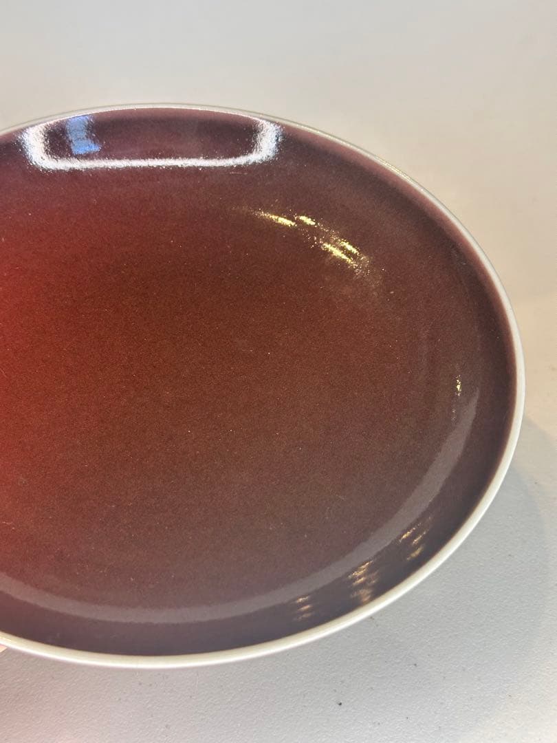 大明宣徳年製　底款　棕褐色　盤　古陶磁　老物　皿