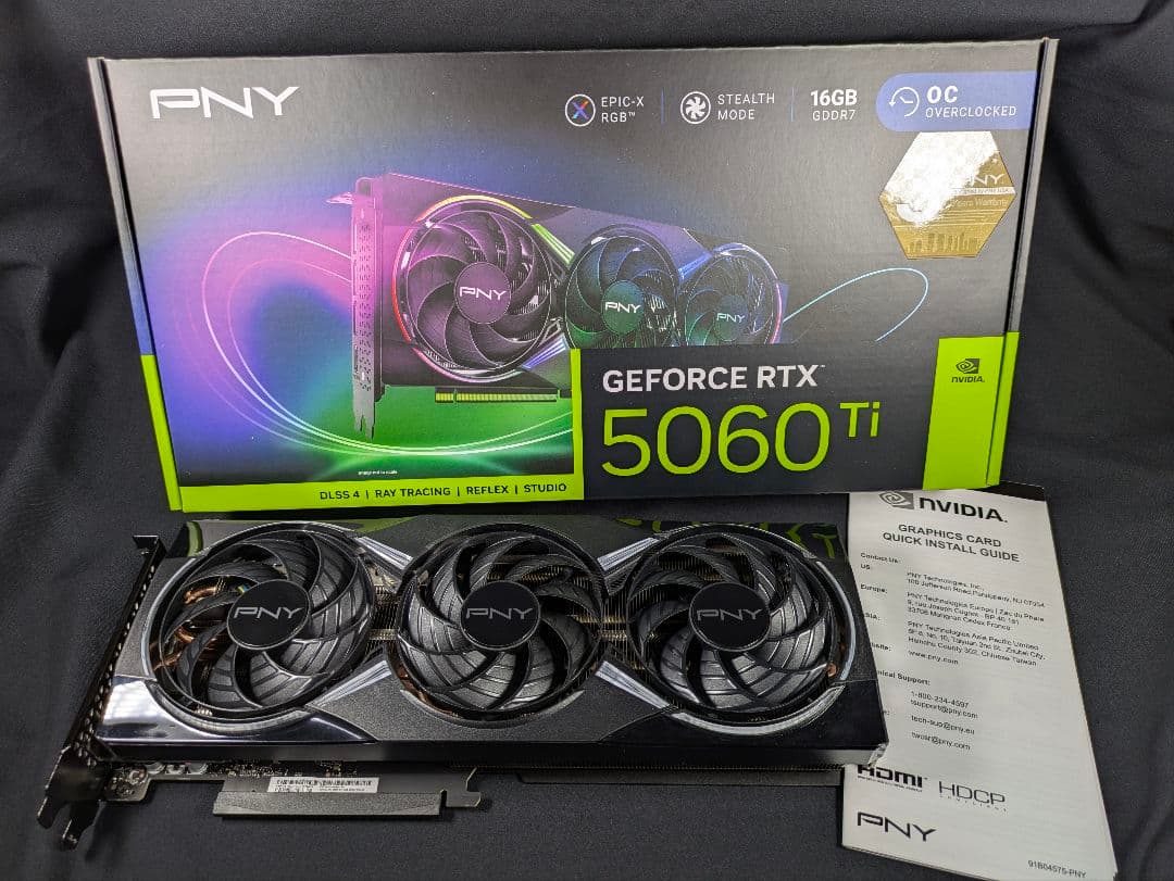 美品 PNY RTX5060Ti 16GB GeForce グラフィックボード