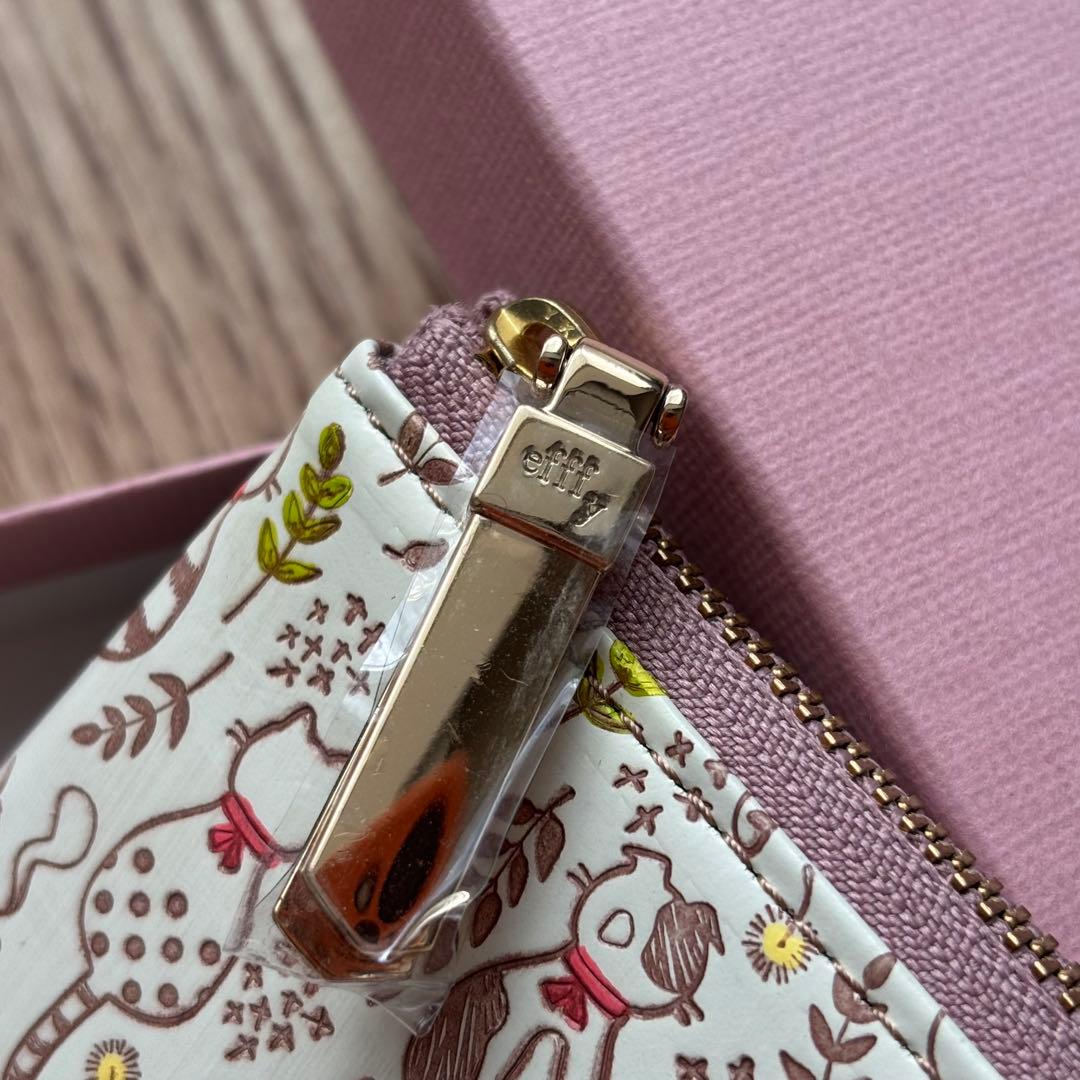 新品未使用❗️友禅文庫 × efffy 猫柄/ 牛革 / 箱・ノベルティ付き