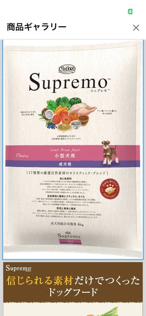 ニュートロシュプレモ 小型犬用 ドライフード 6kg