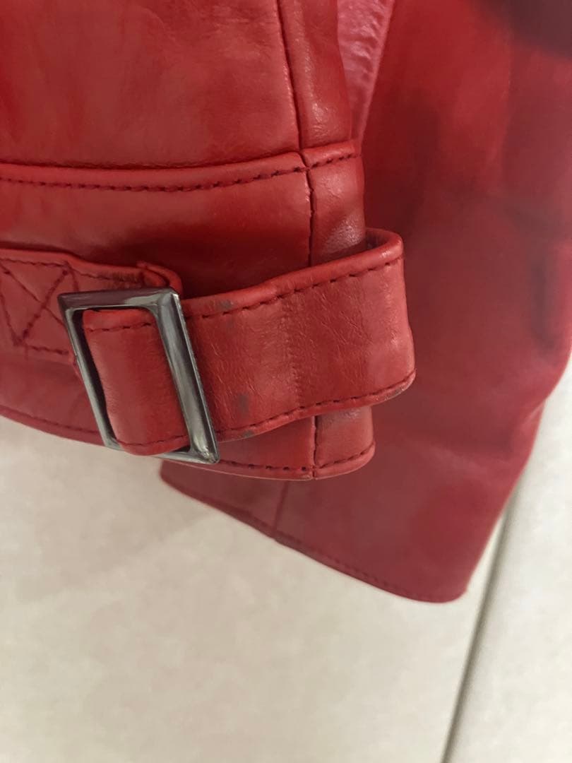 ロンジャン ライダース Liugoo Leathers ホースハイド 馬革レッド