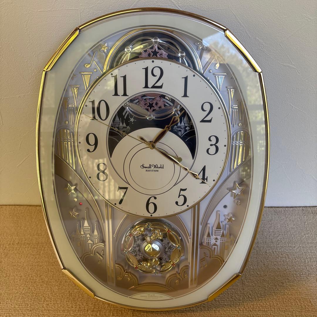 2023年購入　リズム 電波掛時計 からくり 4MN551RH スモールワールド
