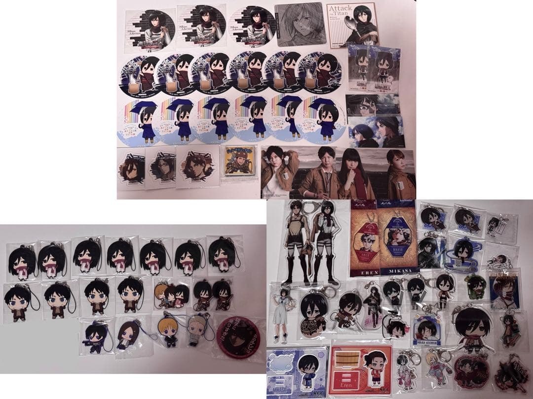 進撃の巨人 ミカサ エレン アクキー ラバスト コースター まとめ売り