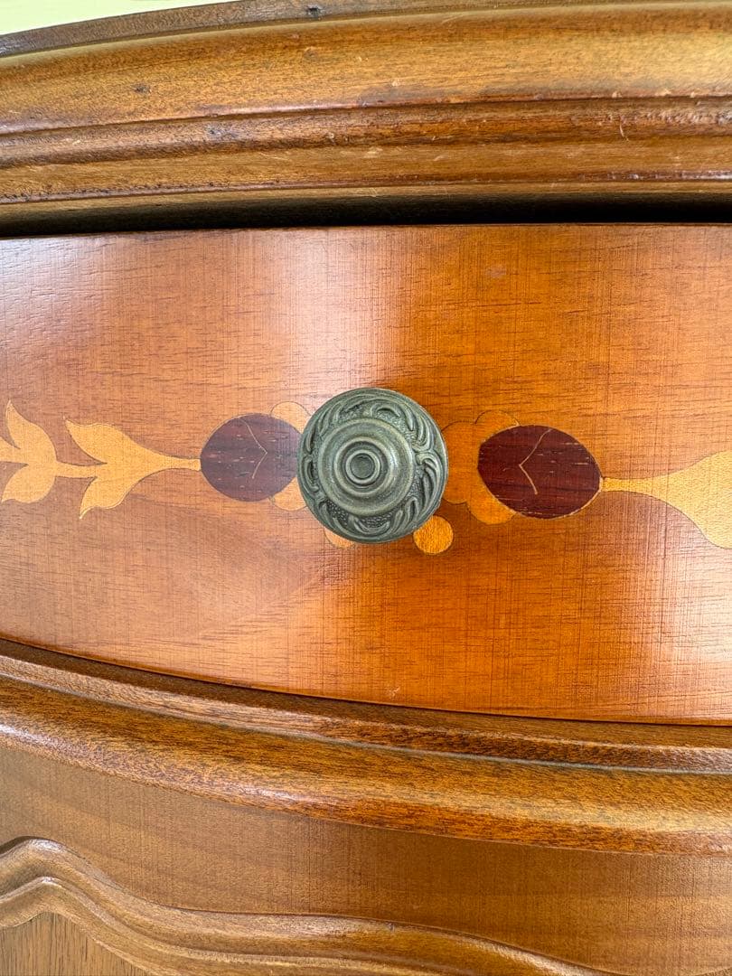 【イタリア製 象嵌細工 コーナーキャビネット】アンティーク調 インテリア家具