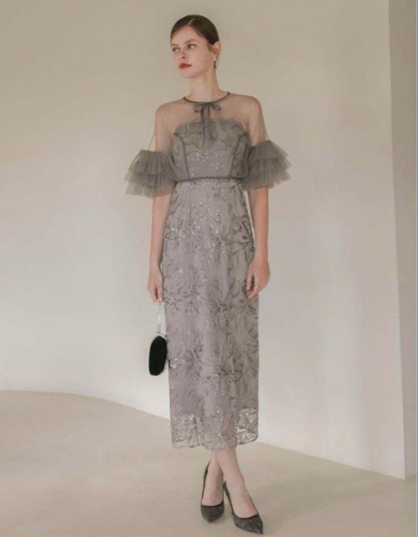 LEJA チュールベアトップドレス　レジャ　パーティドレス　参列ドレス