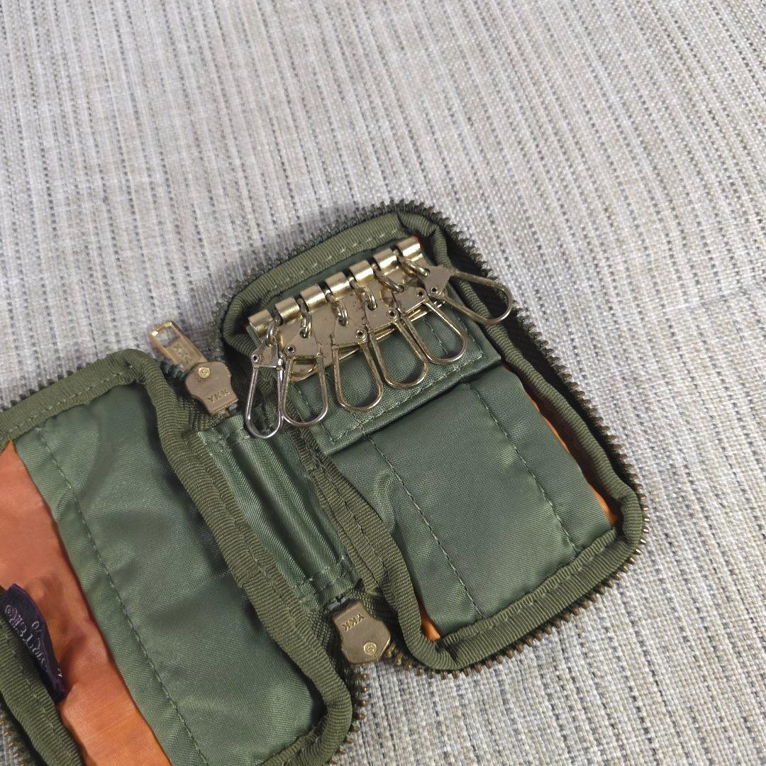 廃盤　人気色　PORTER　ポーター　タンカー　6連　キーケース　セージグリーン