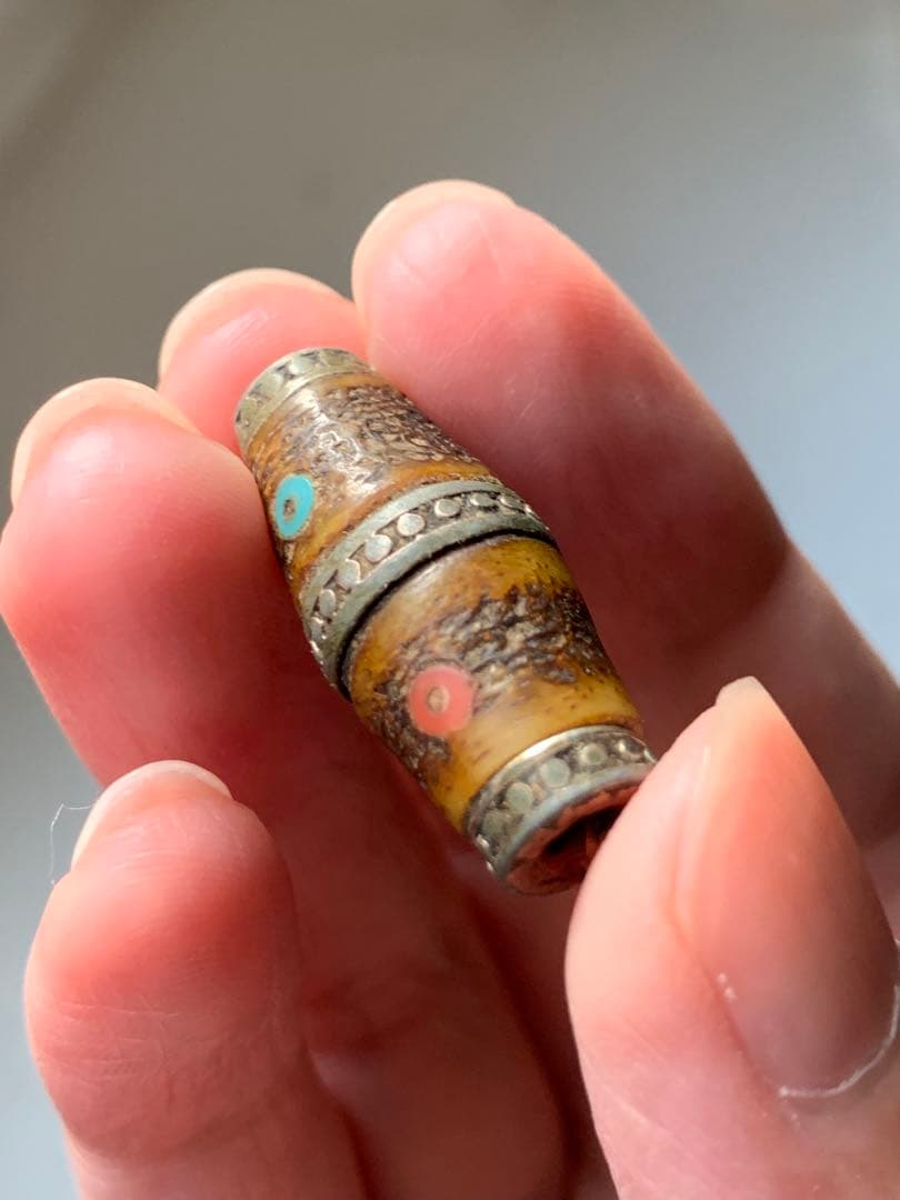 呪物　カパラ　天珠　チベット　カパーラ　頭蓋骨　念珠　クマントーン　プラクルアン