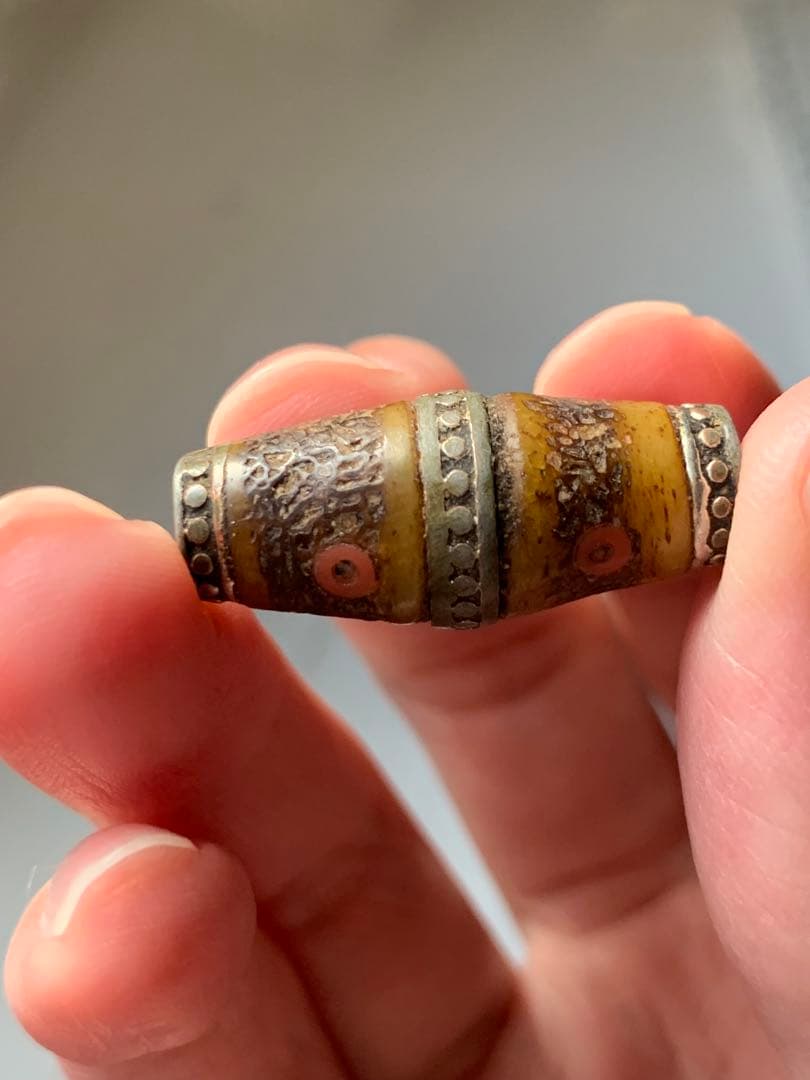 呪物　カパラ　天珠　チベット　カパーラ　頭蓋骨　念珠　クマントーン　プラクルアン