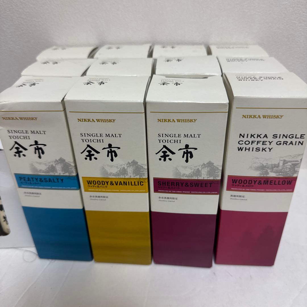 NIKKA シングルモルト余市ミニボトル 4種セット✖️ 竹鶴 ミニボトルル１２本