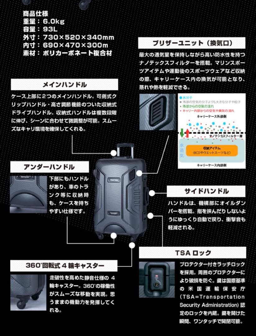 【希少】PROTEX プロテックス スーツケース 93L