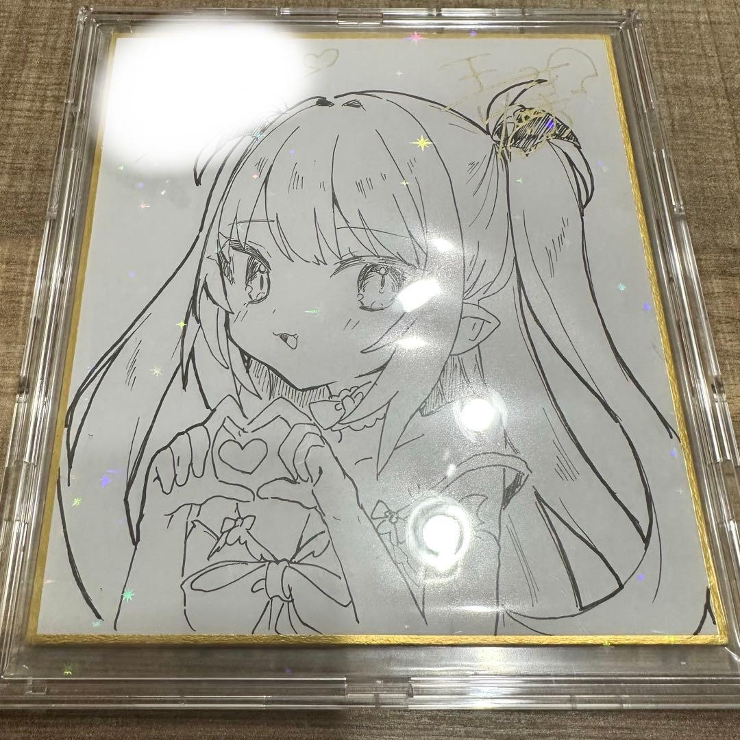 玉之けだま ルルム 直筆イラスト色紙 アクリルスタンド付きFANBOX特典