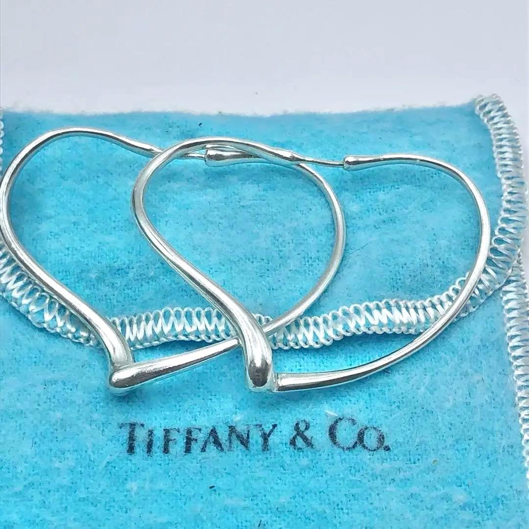 【在庫処分セール】ティファニー オープンハート フープ ピアス Mサイズ 925