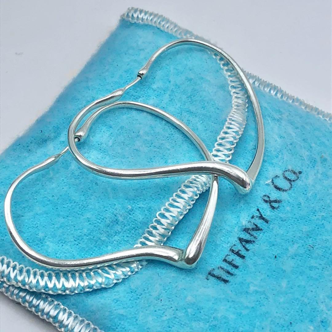 【在庫処分セール】ティファニー オープンハート フープ ピアス Mサイズ 925