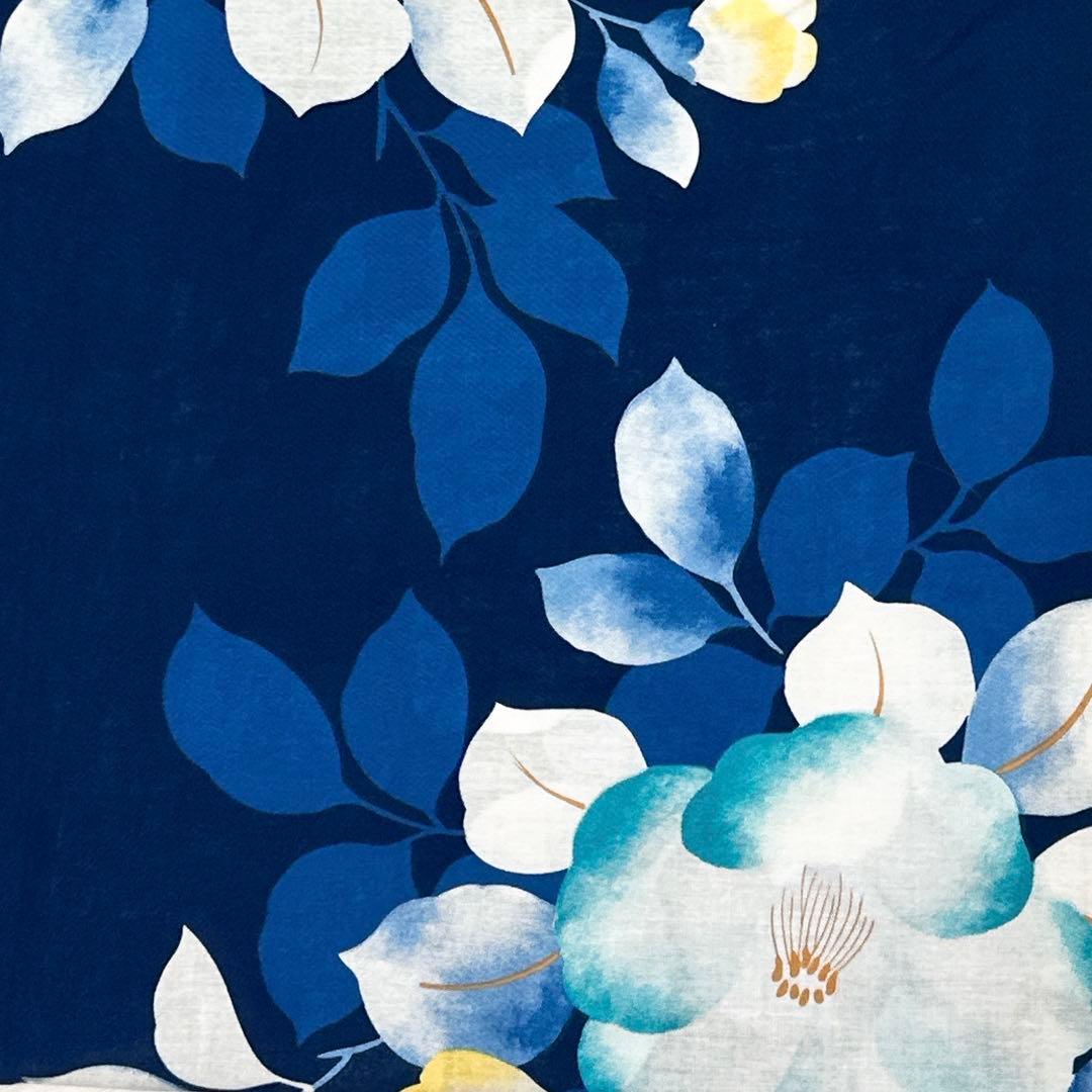 帯板＋ 下駄なし　　新作 浴衣ジェンヌ 浴衣3点セット 作り帯び 紺 ゆかた