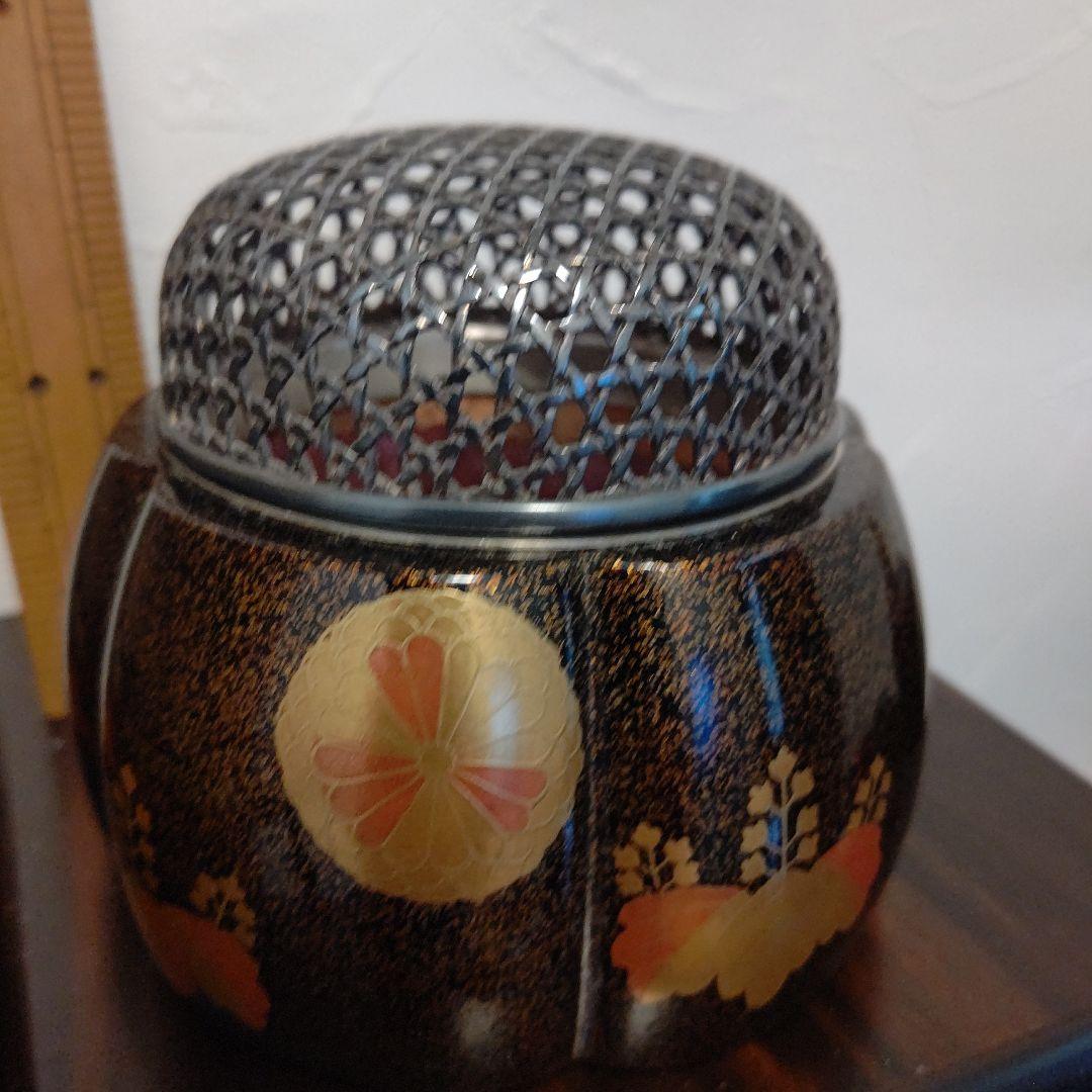 香道具 火取り香炉 高台寺蒔絵 銀火屋