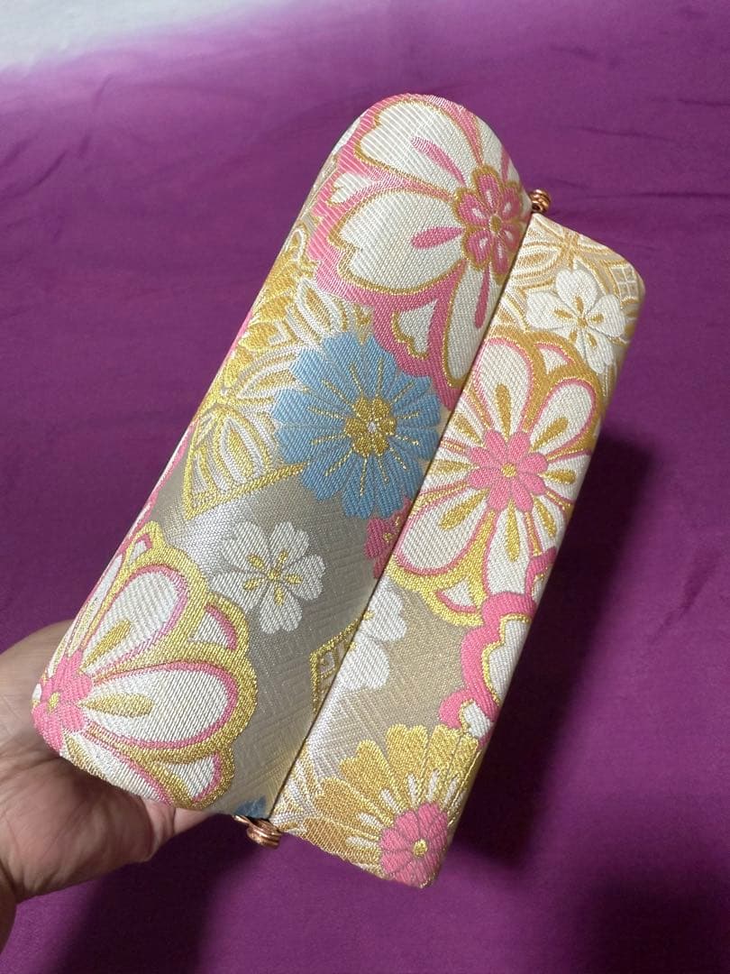 新品未使用品　Freek　和装草履＆バッグ　ゴールド系　花柄　フリーサイズ