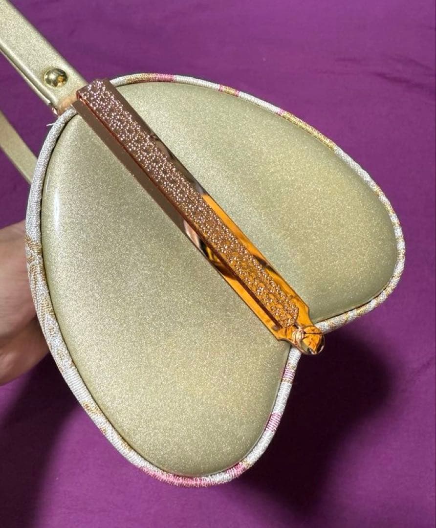 新品未使用品　Freek　和装草履＆バッグ　ゴールド系　花柄　フリーサイズ