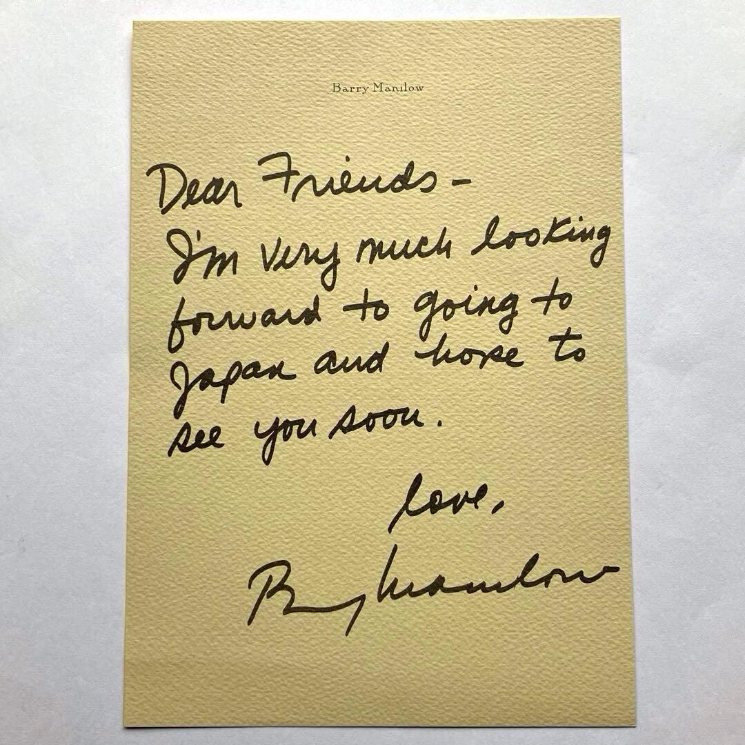BARRY MANILOW　バリー マニロウ　サイン　【希少】