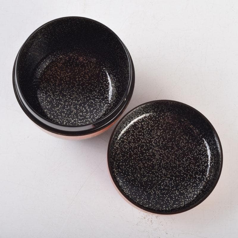 茶道具　輪島塗　前志芸男作　沈金桐紋様　棗　共布共箱　M　8632