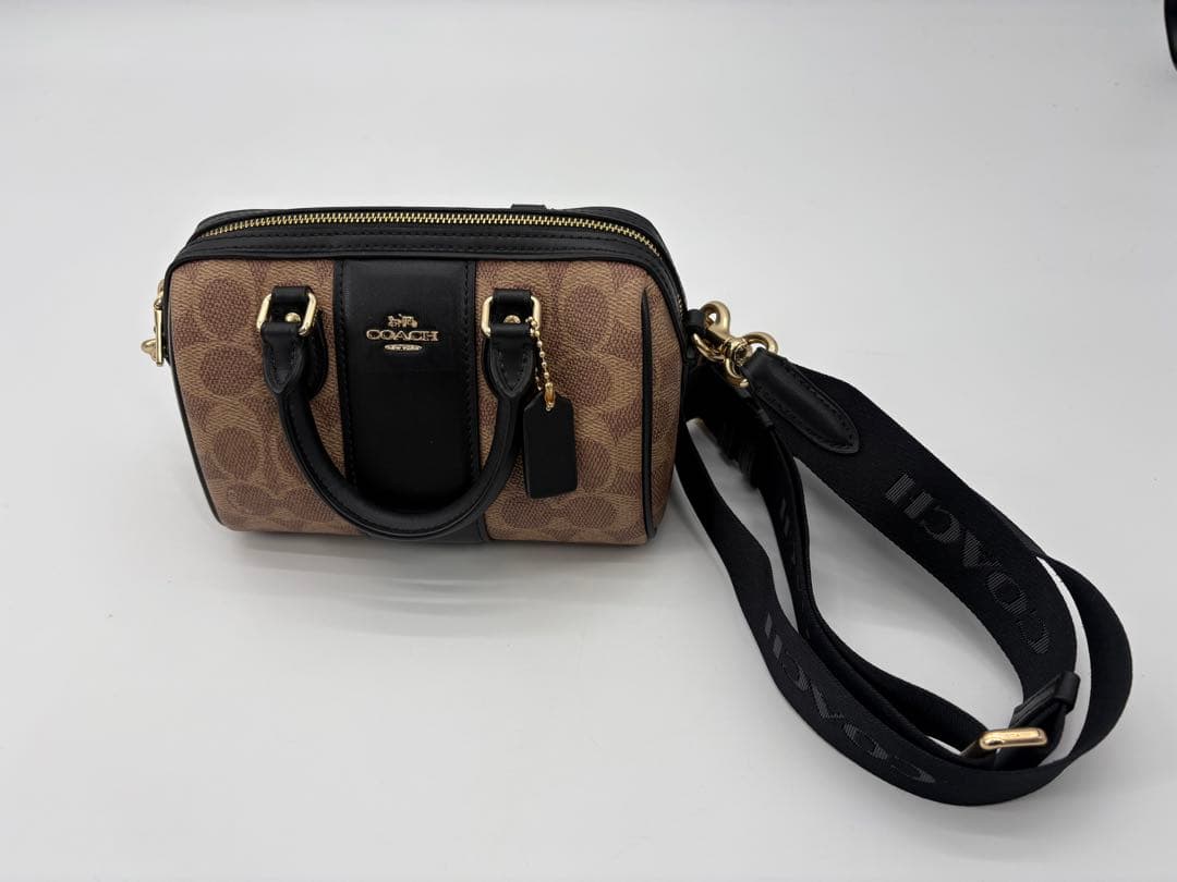 COACH コーチ シグネチャー ミニボストン型 2WAYショルダーバッグ