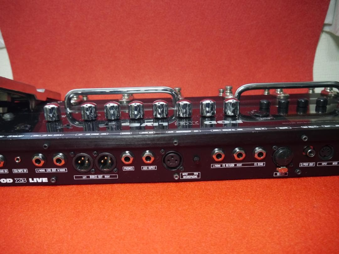 【中古】LINE6 POD X3 LIVEギターエフェクター 純正電源アダプタ付