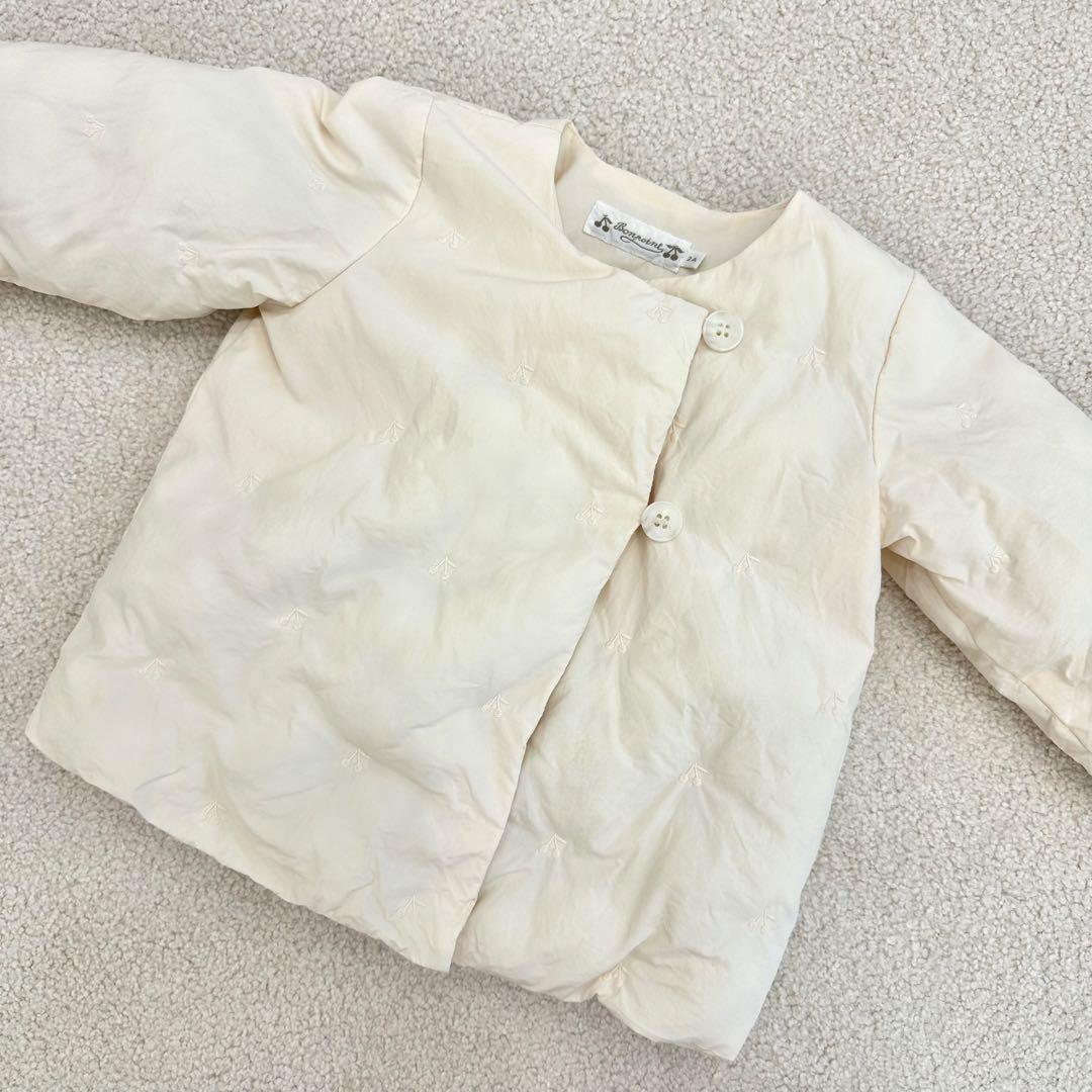 【※美品】Bonpoint(ボンポワン)⭐︎チェリー柄ダウン⭐︎