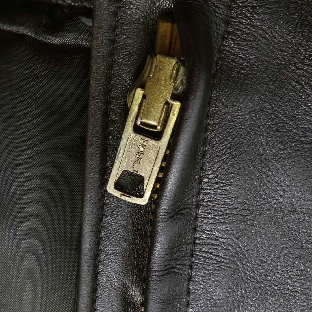 米国製Schottショット/立襟シングルライダース641/40真鍮系金ゴールド