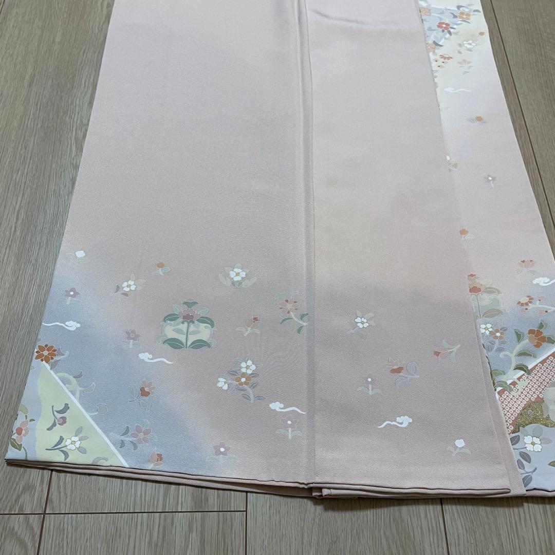 訪問着フルセット　友禅　金駒刺繍　袷　身丈155cm 裄丈64.5cm