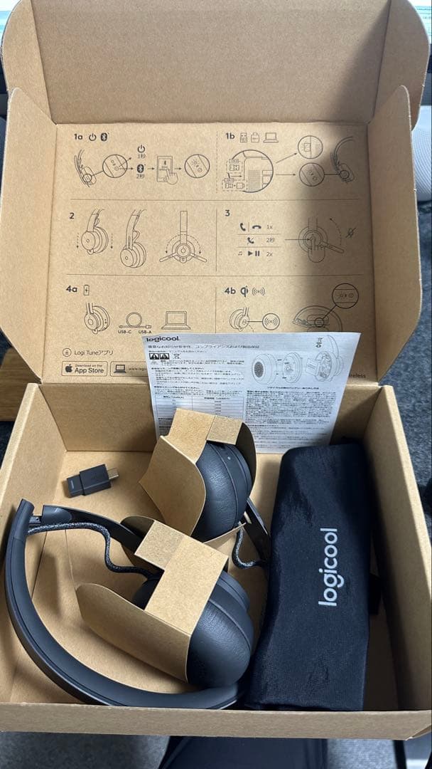 【ほぼ未使用】ヘッドセットLogicool wireless ワイヤレス