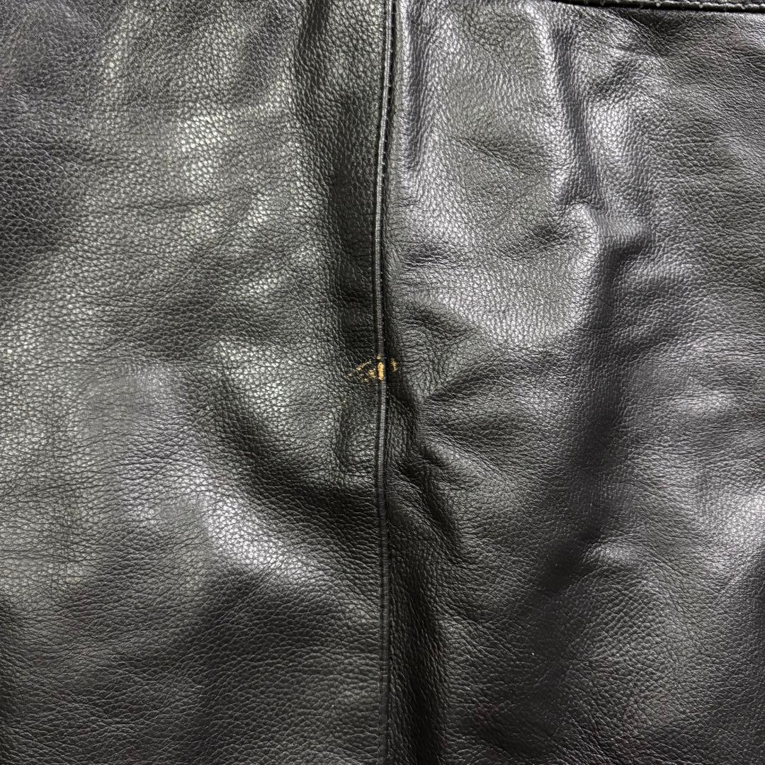 vintage レザーライダースジャケット　パンチングレザー　本革オールレザー