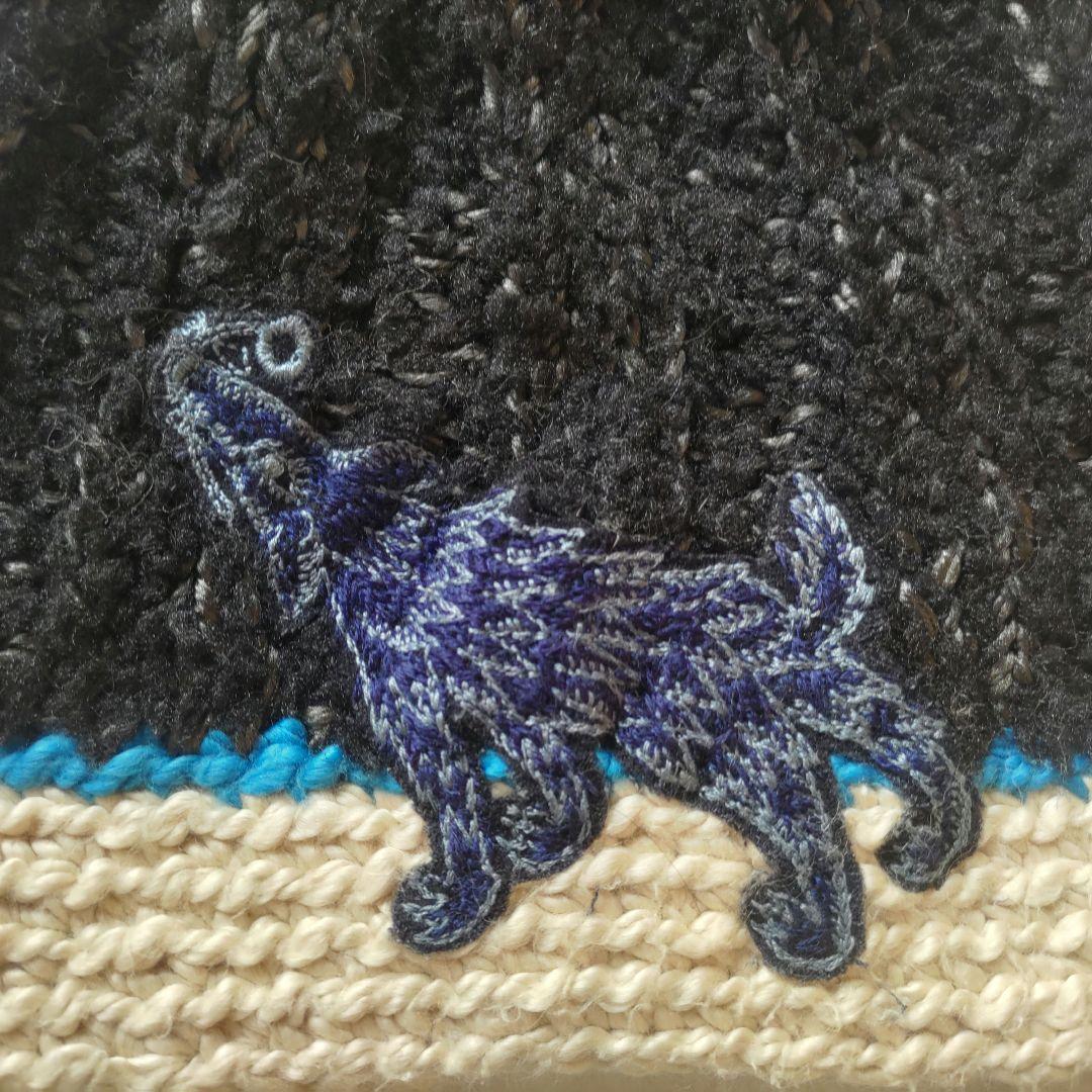 美品　mina perhonen wolf&flower ニットキャップ