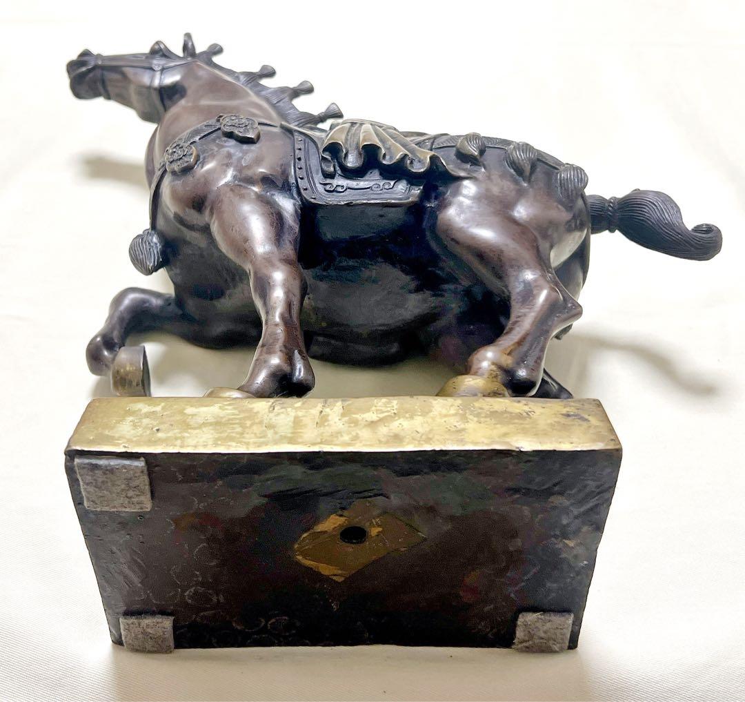 金属工芸　銅製　中国軍馬　彫像　彫刻　インテリア置物