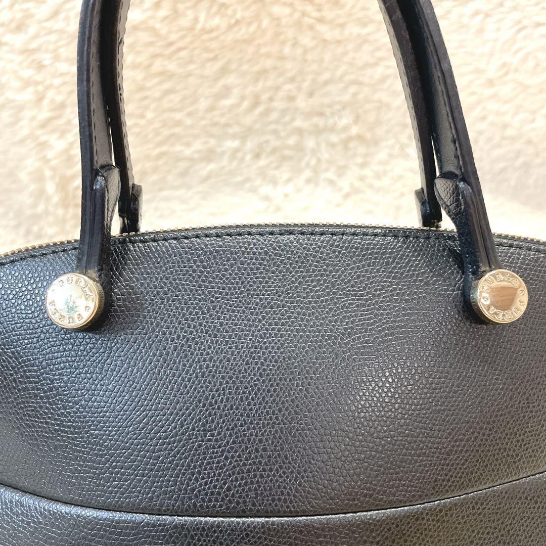 【極美品】 FURLA パイパーS ハンドバッグ 2way ショルダーバッグ 黒