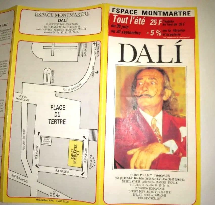 DALI ダリ展の海外リーフレット　海外からの品　レア　一部日本語ありの貴重な品