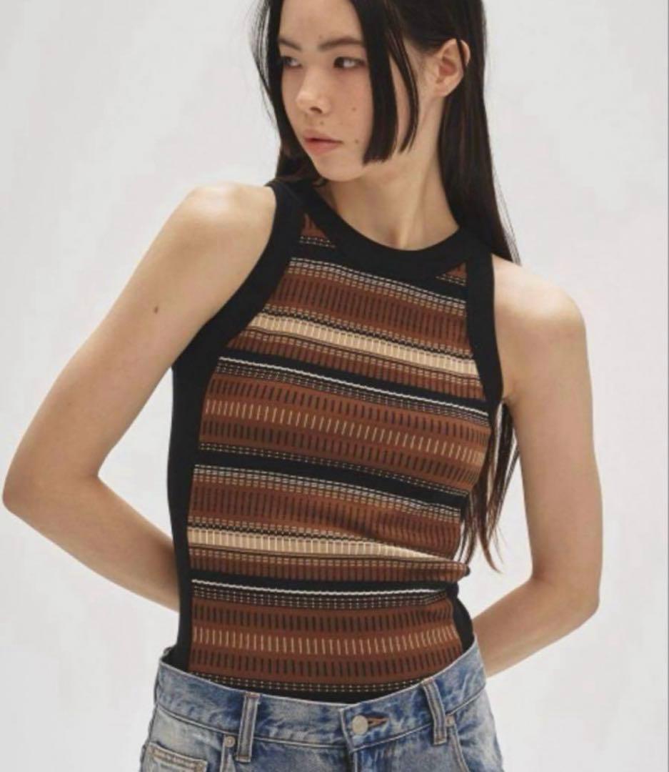 新品　TODAYFULトゥデイフルJacquard Border Tanktop