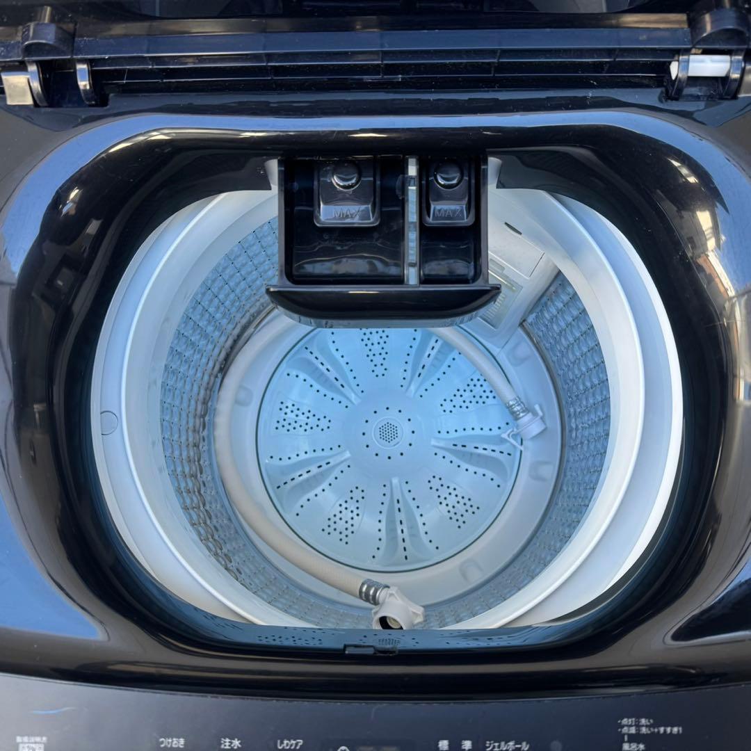 113⭐️2025.24年製美品★ハイアール冷蔵庫洗濯機　ブラック　黒　家電セット