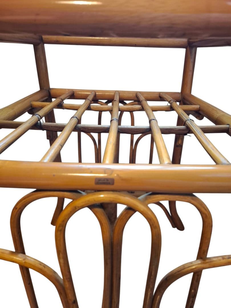 昭和レトロ エスニック ラタン ダイニングテーブル カウンターテーブル