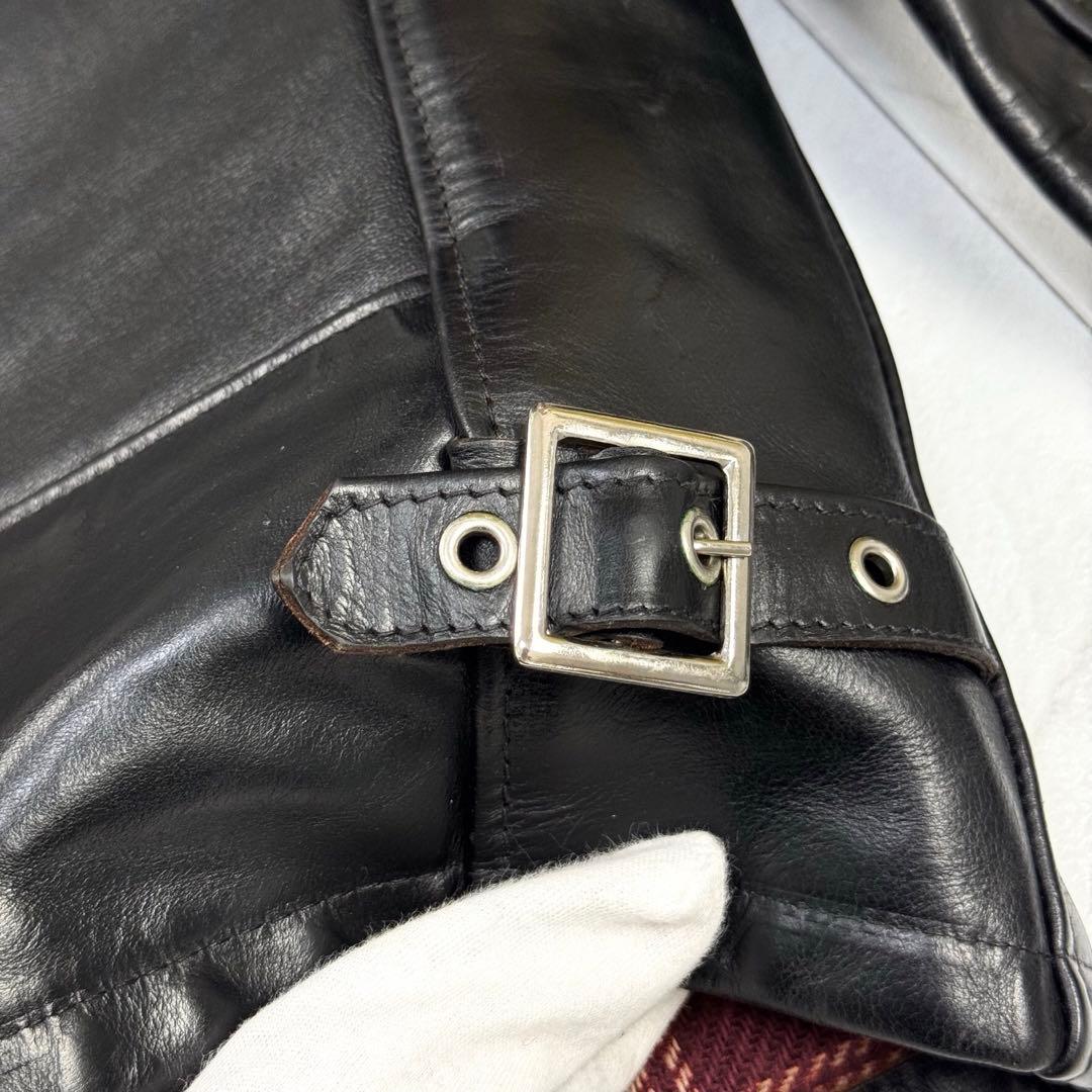 美品 schott 6103us シングルライダース　ホーウィンレザー 34 黒