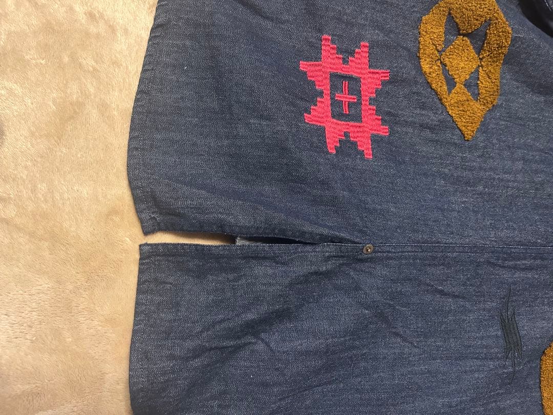 チャイハネ　刺繍入りデニムジャケット・パンツセットアップ