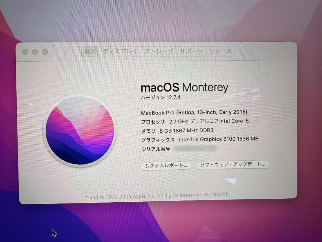 Retinaディスプレイ搭載MacBook Pro (2015年モデル)