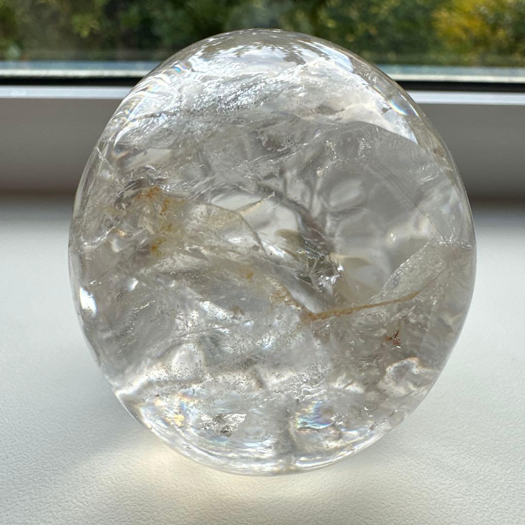 スカル　クリスタル　虹　クリアクォーツ　アイリス　水晶　163.6g 天然石