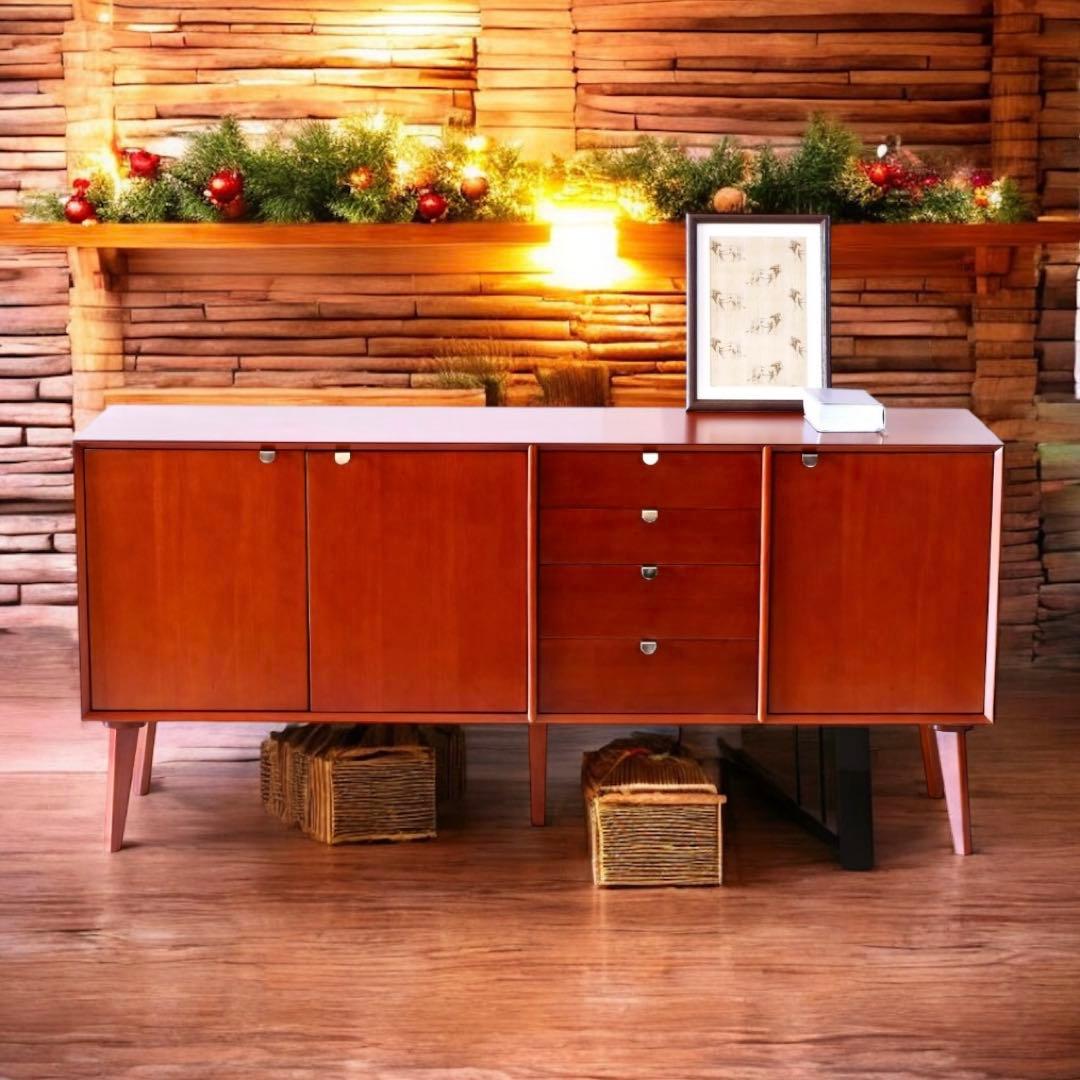 N 新品 160cm リビングボード キャビネット 北欧 ホテル仕様 収納