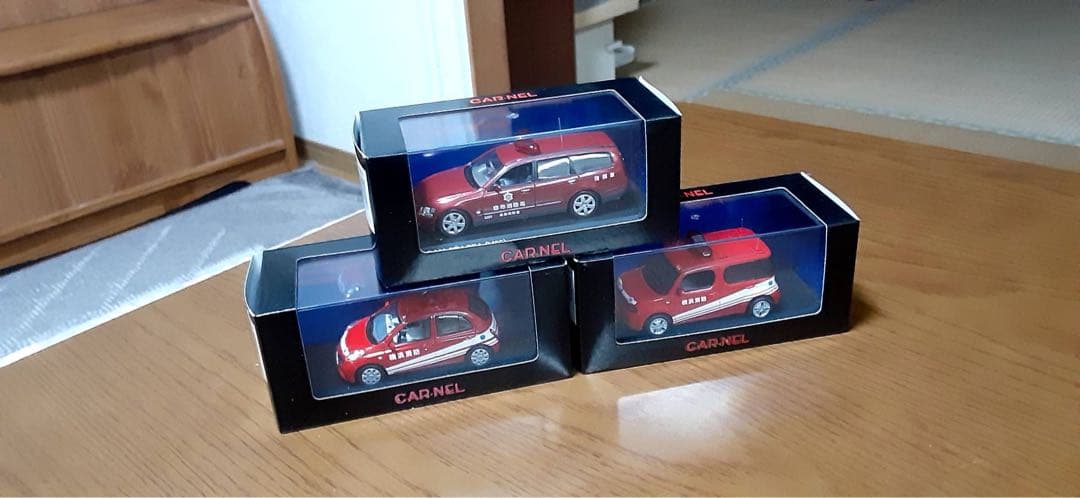 CAR-NEL カーネル　ステージア　マーチ　キューブ　消防指揮車　3台セット